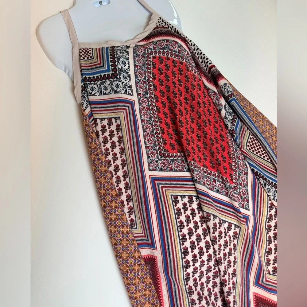 Aratta Silent Journey Patchwork Handkerchief  Dress Size Small